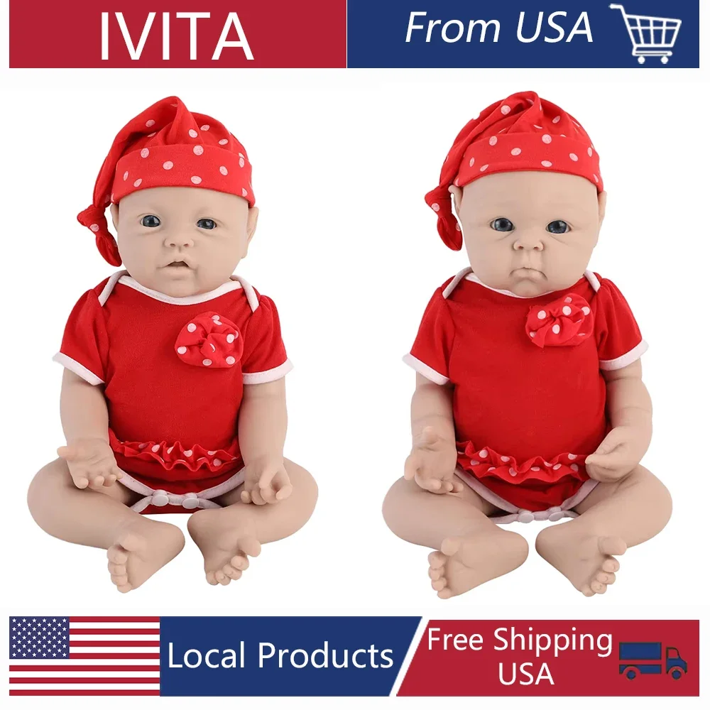 

Authentic 100% Silicone Unpainted Reborn Baby Dolls Shipped from USA Warehouse Wholesale Realistic Baby Dolls for Kids Bebe Toys
