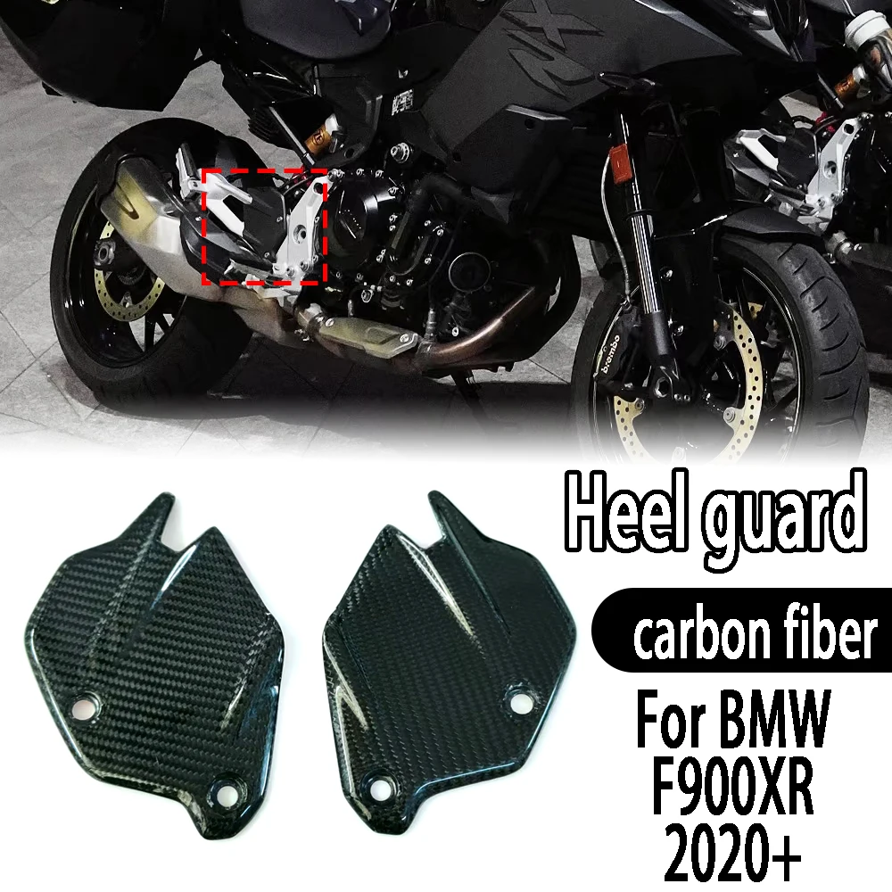 

For BMW F900 XR F900XR 2020-2024 Motorcycle Accessories carbon fiber FootPeg Footrest Rear set Heel Plates Guard Protector Fits