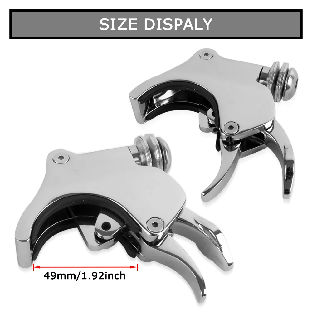 Motorcycle Removable 49mm Quick Release Windshield Windscreen Clip Clamp For Harley Street Bob Wide Glide 2002-2016