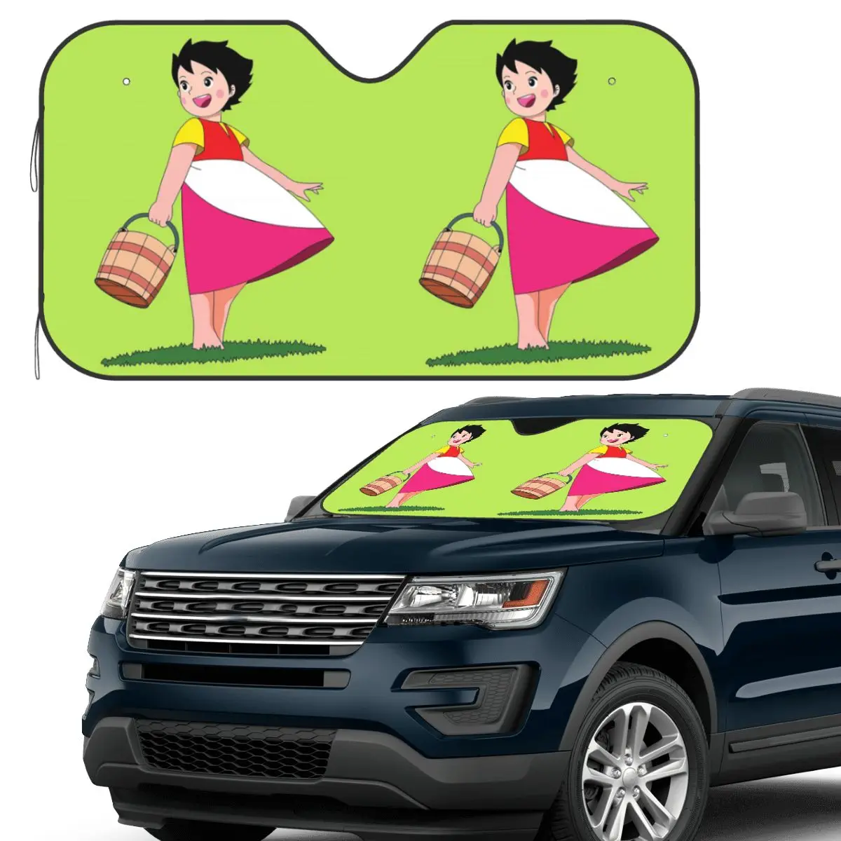 

Happy Heidi Sunshade Windscreen Car Front Windshield Window Sun Visor Accessories Covers