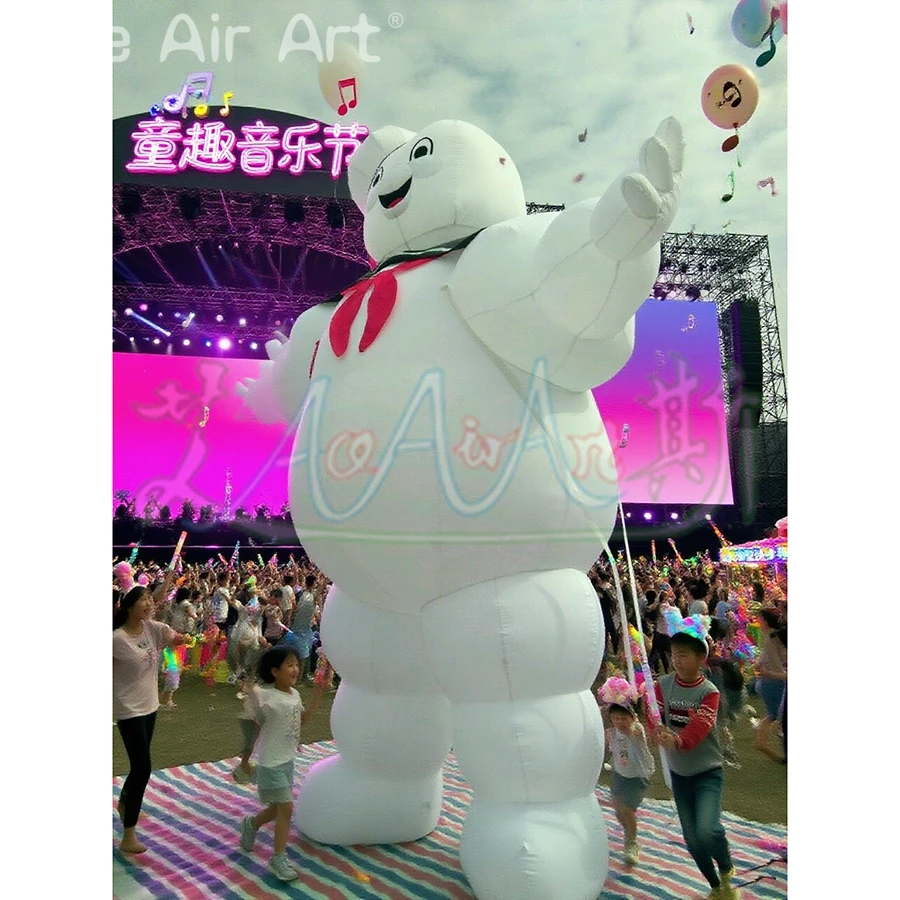 

Рекламная гигантская надувная мультяшная модель Снеговика Зефир Человек для зимних мероприятий и развлечений на Хэллоуин