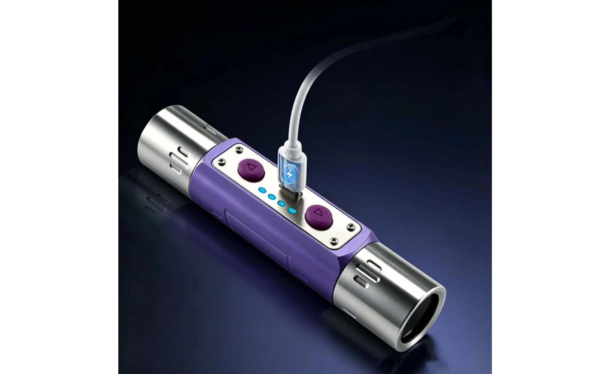 Two Wavelength Flashlight Type-C Charging Handheld Tool Portable Gear Gift Box