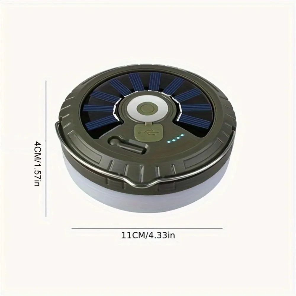 1PC10M100LED outdoor waterproof solar portable camping light,with multiple lighting modes,used for camping,hiking decoration