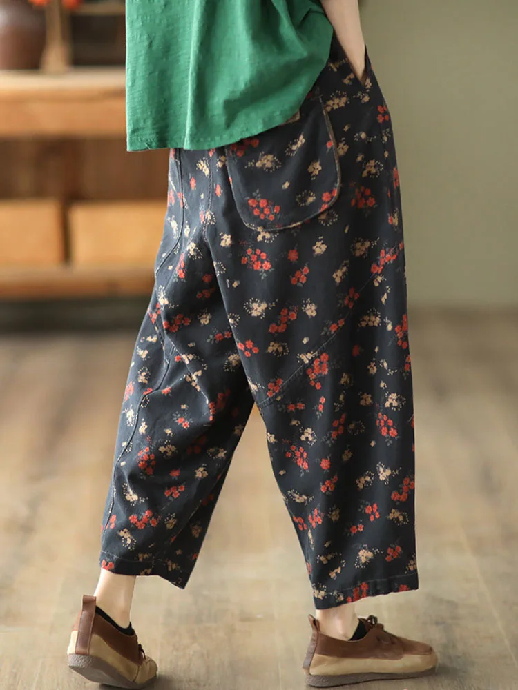 Max LuLu 2023 Spring Clothes Womens Fashion Classic Printed Vintage Pants Females Linen Leisure Harem Trousers Loose Pantalons