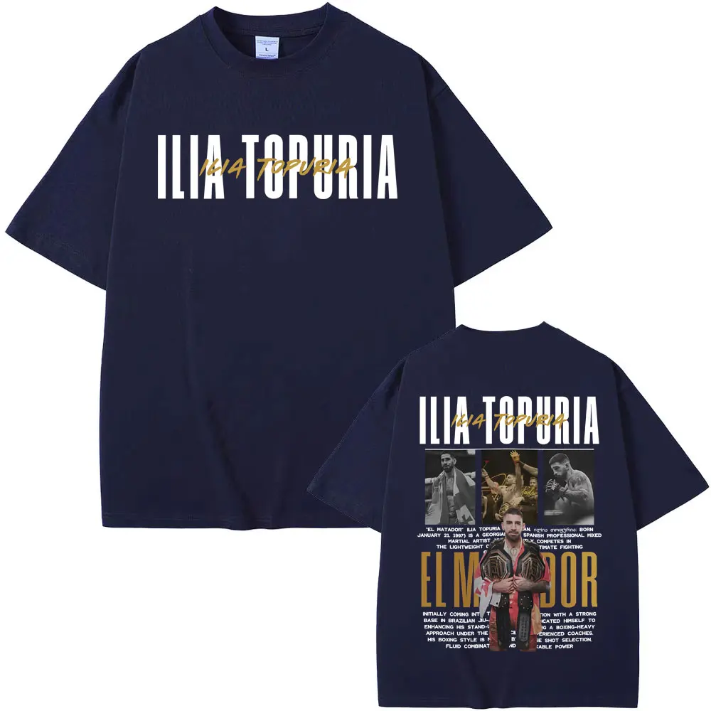 Ilia Topuria El Matador 90s Vintage Graphic T Shirts Men Women Fashion Gothic Violence Aesthetic T-shirt Summer Tops O-Neck Tees