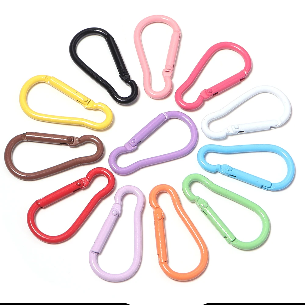 10 Stück Aluminium-Kürbisform-Federkarabiner Schlüsselanhänger Öffnbare Karabinerhaken für DIY-Taschen, Schlüsselanhänger, Hundeketten, Schmuckherstellung – Detail 6