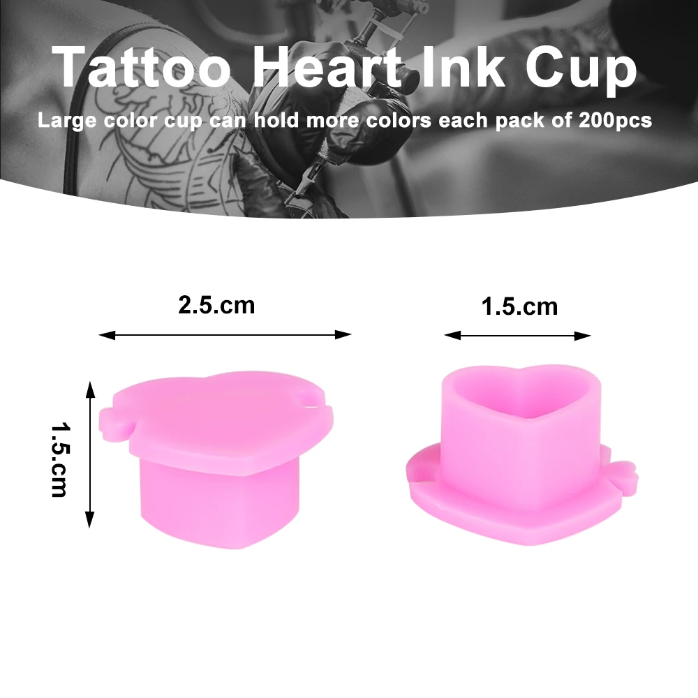 50/100pcs Plastic Disposable Microblading Tattoo Ink Cups Permanent Makeup Pigment Clear Holder Container Cap Tattoo Accessories