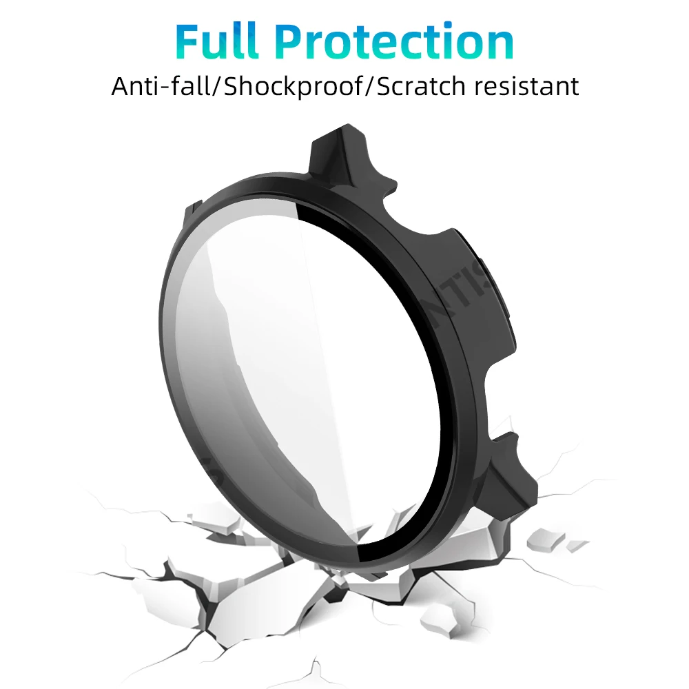 Custodia in vetro + PC per Garmin Venu 4 41MM / 45MM Paraurti rigido Accessori per copertura protettiva in vetro temperato Ultra-HD integrato