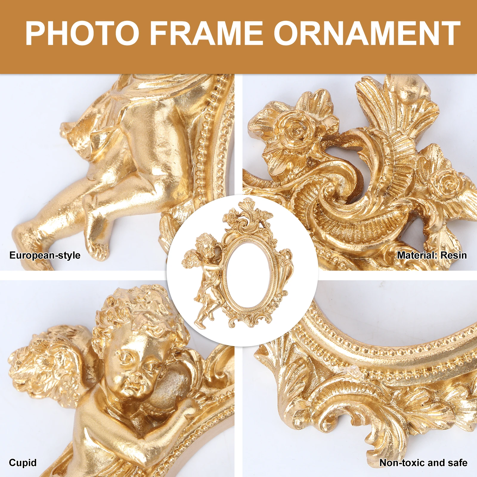 Retro Photo Frame Accessories Home Decor Ornament Vintage Decorations Prop Delicate Photography Card Household