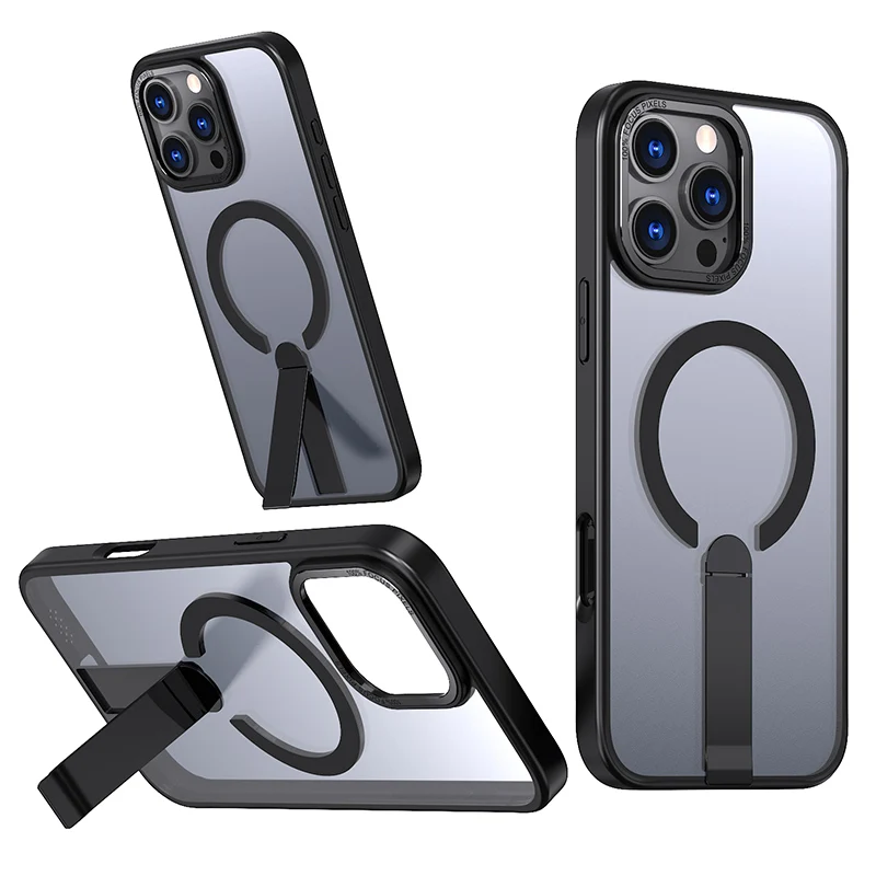 

For Magsafe Magnetic Wireless Charging Metal Bumper Phone Case For iPhone 16 Pro Max E 14 11 12 13 15 Pro Max Hard PC Back Cover