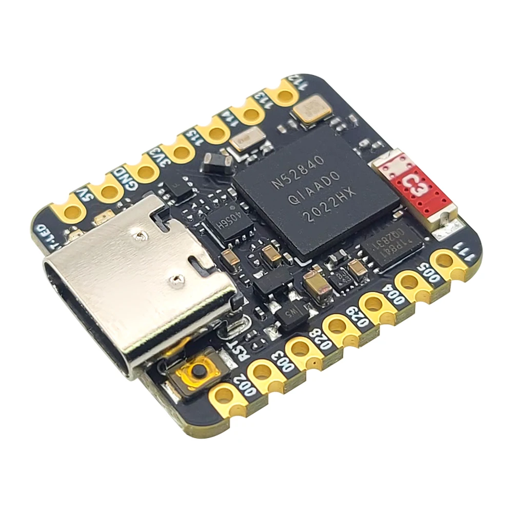 لوحة تطوير صغيرة NRF52840 MCU لوحة تحكم رئيسية 18*21 مللي متر QSPIFlash TYPE-C BT5.0 وحدة بلوتوث