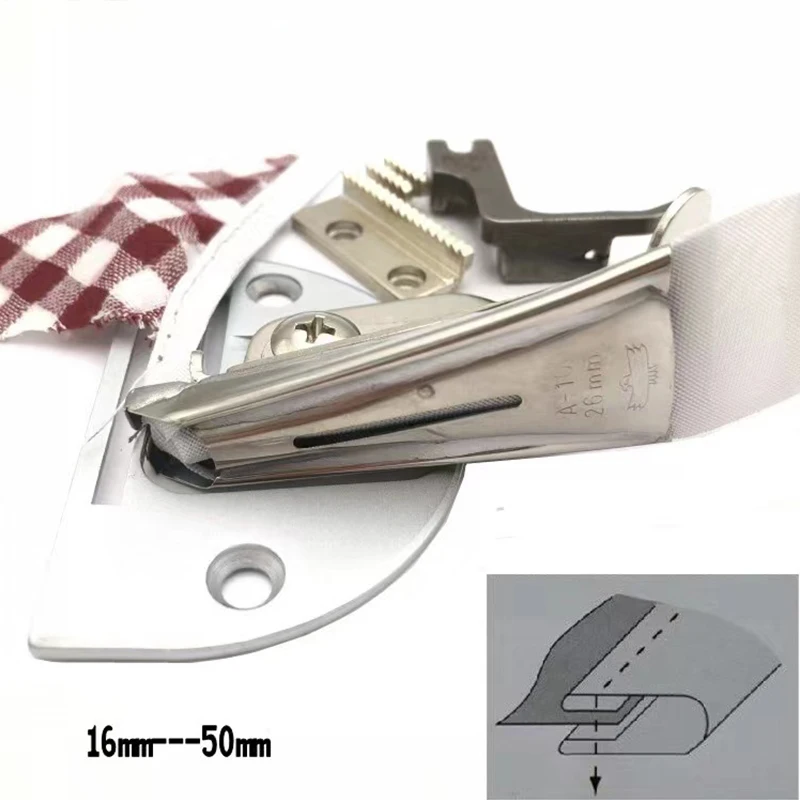 Overlock Folder A10 Hemmer Right Angle Curve Edge Bias Binder for Lockstitch Sewing Machine Parts Accessories Tools