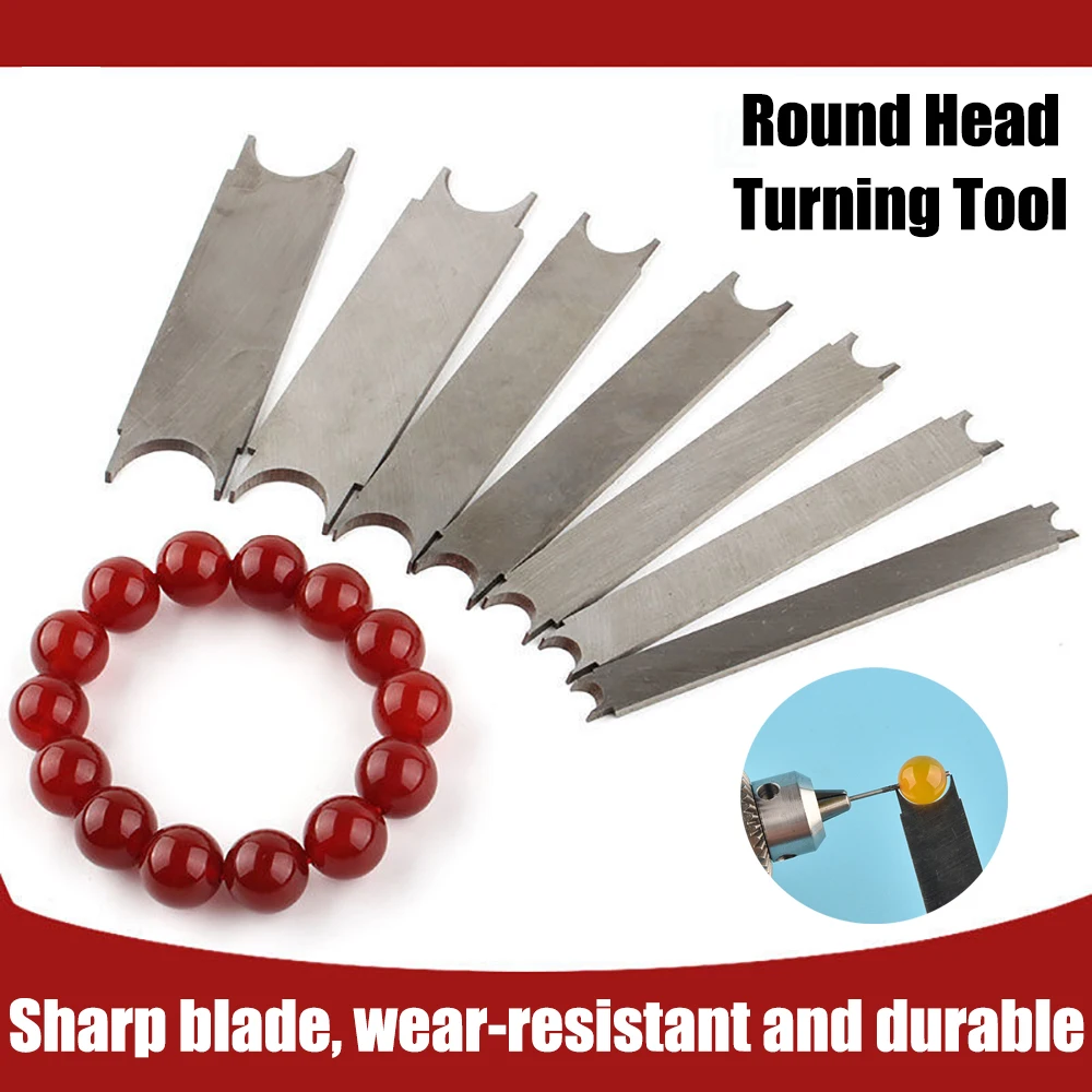 

1pcs HSS Automotive Rosary Bead Molding Cutter Knife White Steel Knives For Turning Lathe Round Bead Tool DIY Wooden Bead Tools