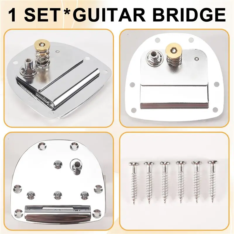 

CGDS-Guitar Vibrato Guitar Bridge NEW Stainless Steel Jazz Tremolo Tailpiece