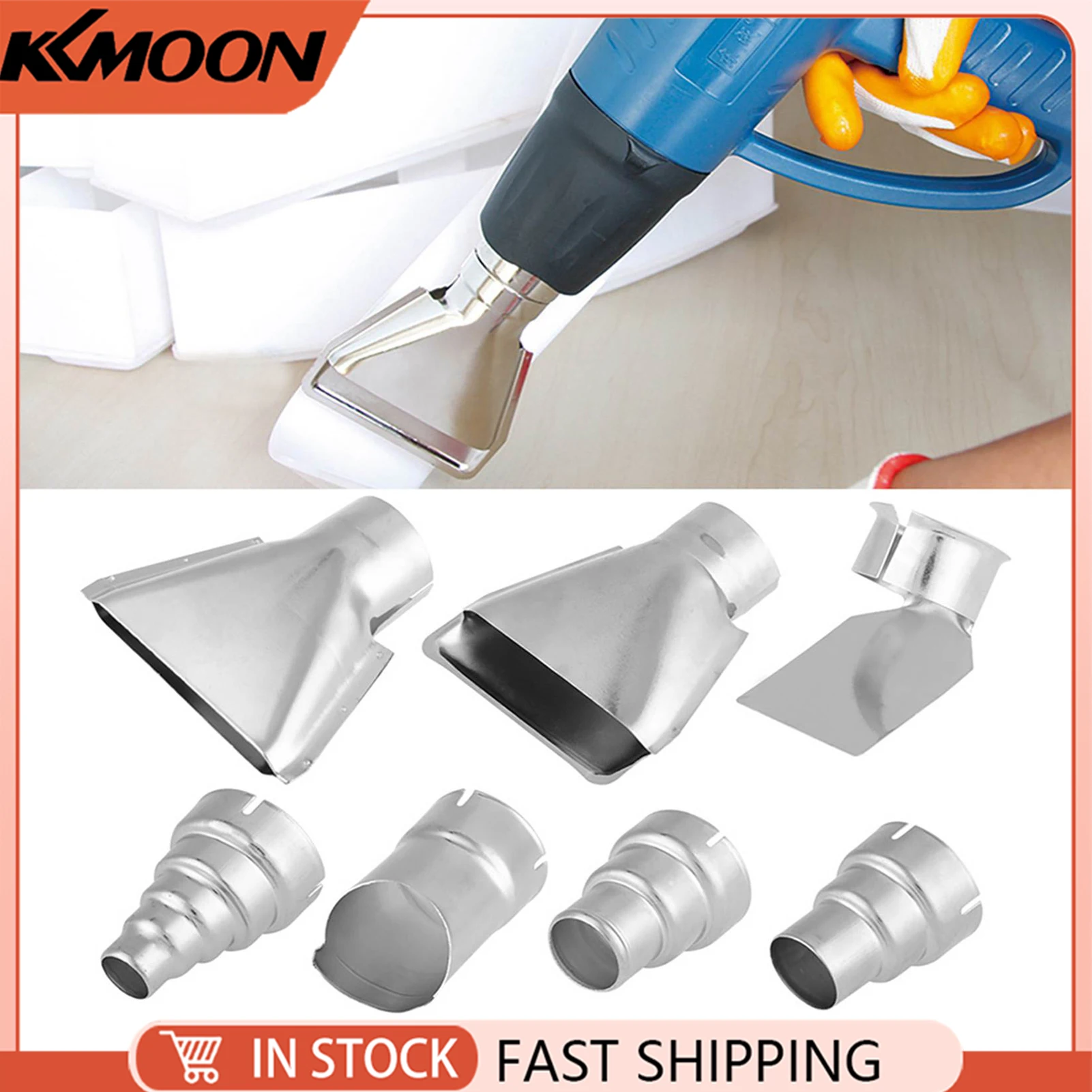 

35-40mm 7pcs Stainless Steel Heat Gun Nozzles Kit For Hot Air Soldering Station Nozzle Set Repair Tool Accessory