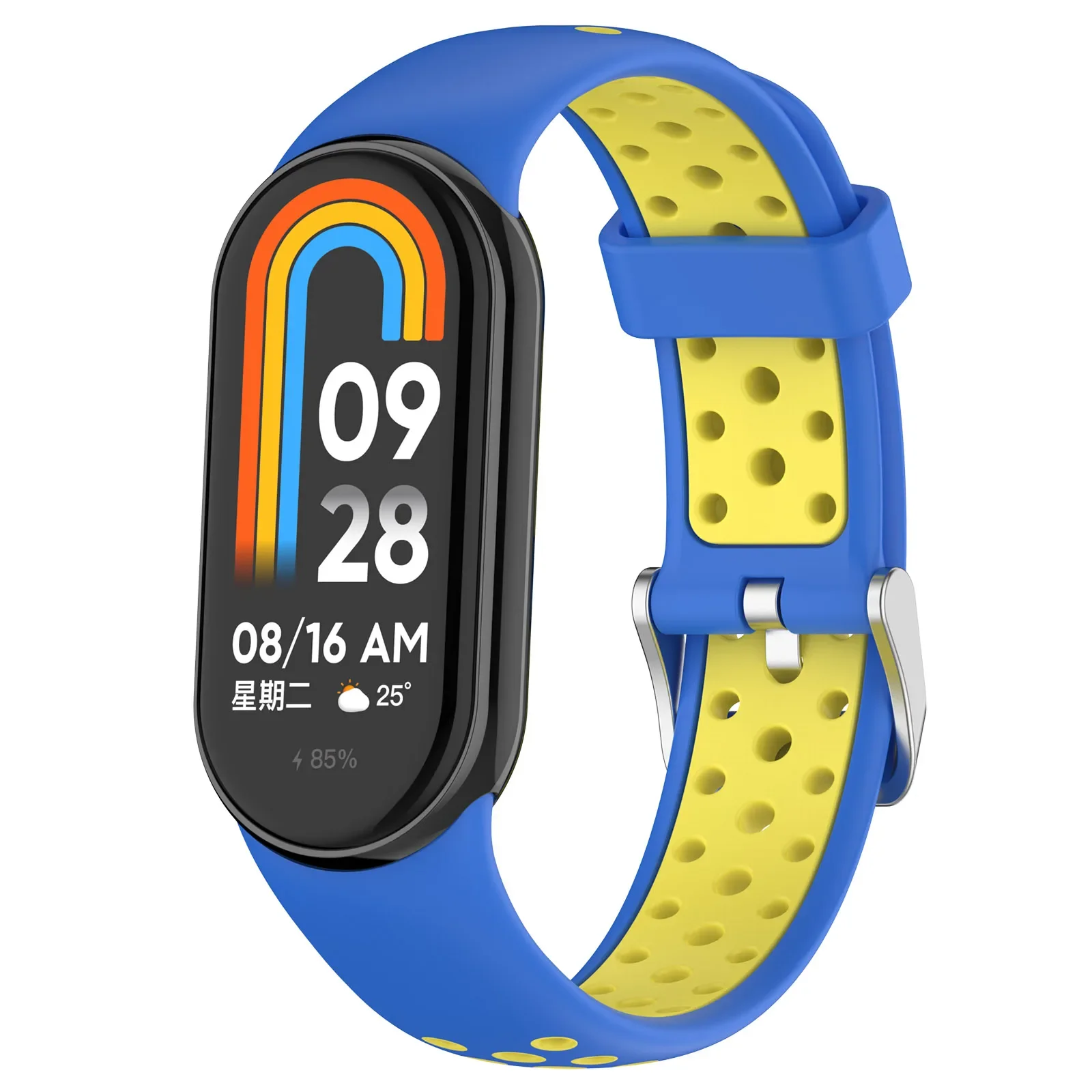 Silicone Strap For Xiaomi Mi Band 9 Two-Color Breathable Smart Watch Watchband Replacement Bracelet for Mi Band 8 9 Accessories