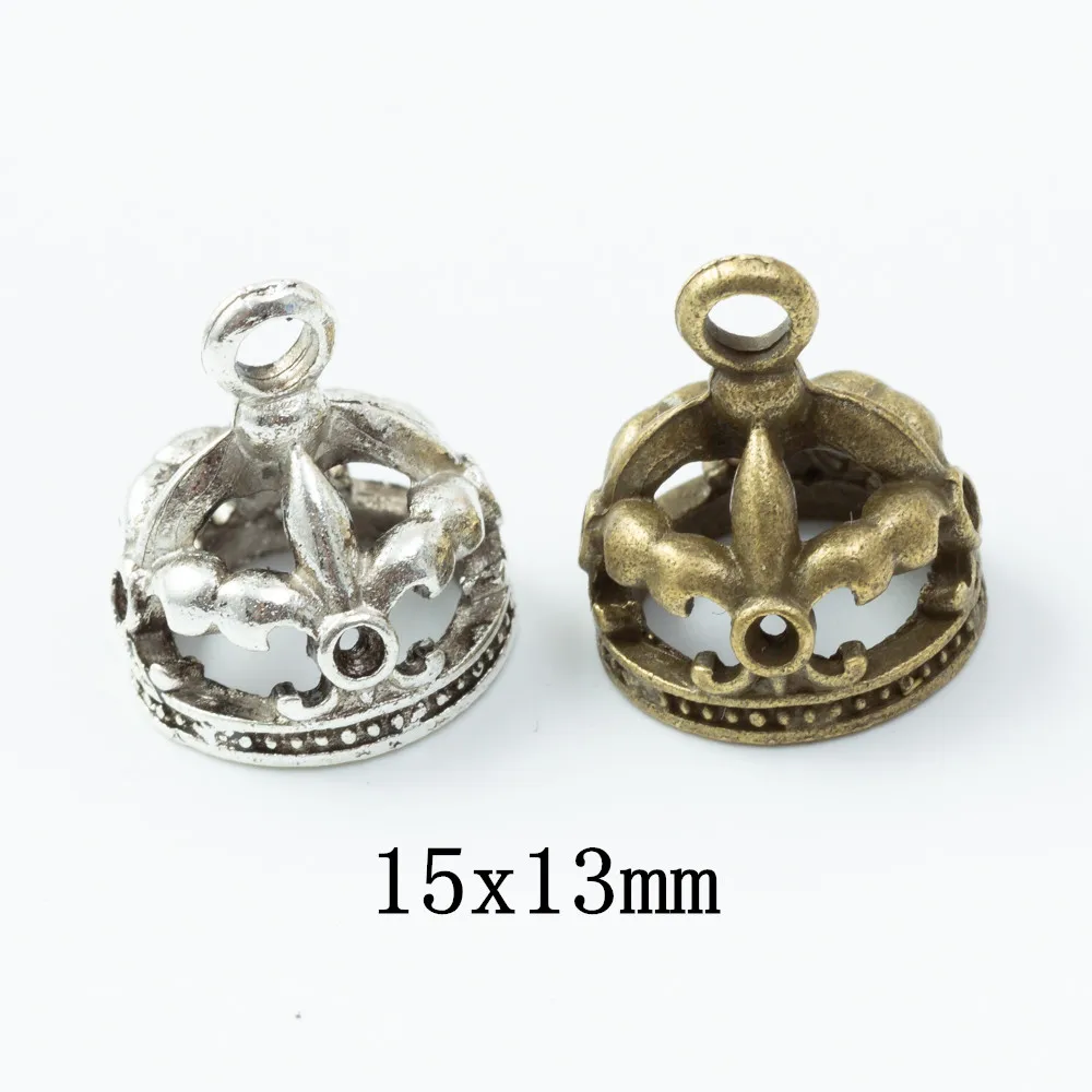 12pieces (crown) vintage zinc alloy charm metal pendant DIY jewelry discovery making accessories 875