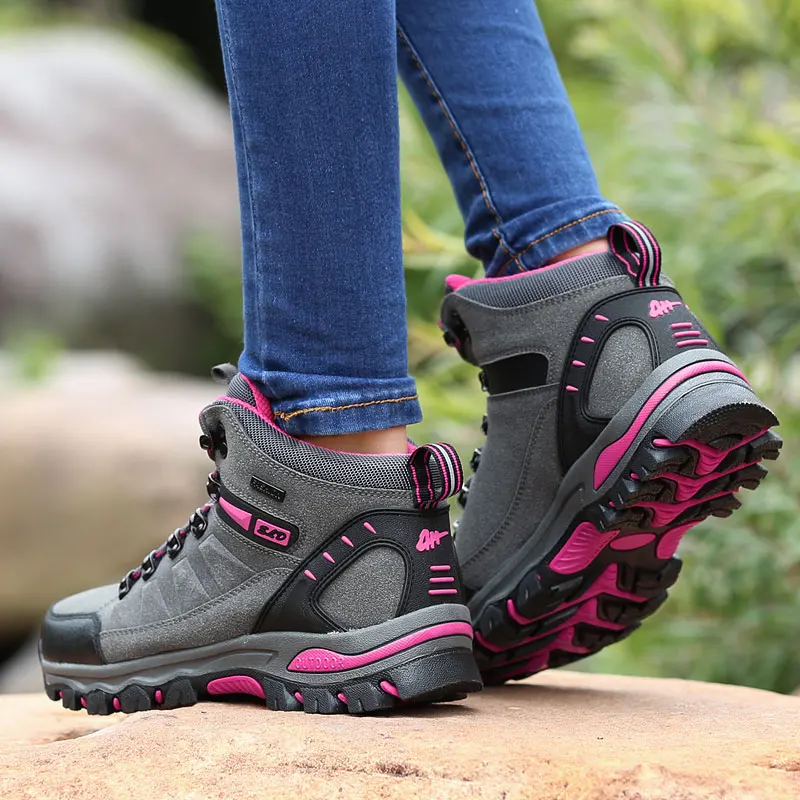 2023 New Women Boots Waterproof Hiking Shoes Female Snow Boots Platform Keep Warm Ankle Boots Women Sneakers Outdoor Work Shoes