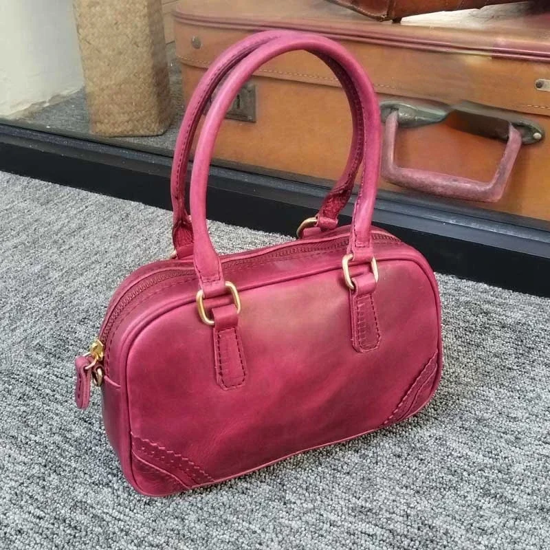 Vintage Niche luksusowe torebki z prawdziwej skóry elegancka torba do gry w kręgle o dużej pojemności 2024 nowy na wszystkie mecze Bolsas Mujer