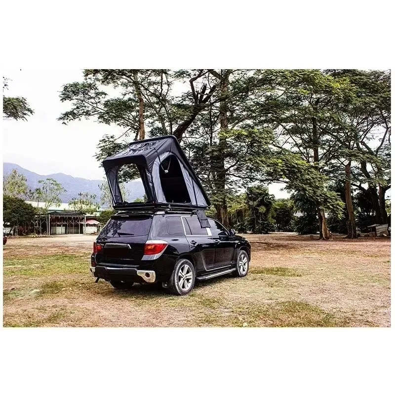 Double Layer Aluminium Triangle Hard Shell Roof Tent for SUV Self-Driving Car Rear Awning Outdoor Adventure Companion！