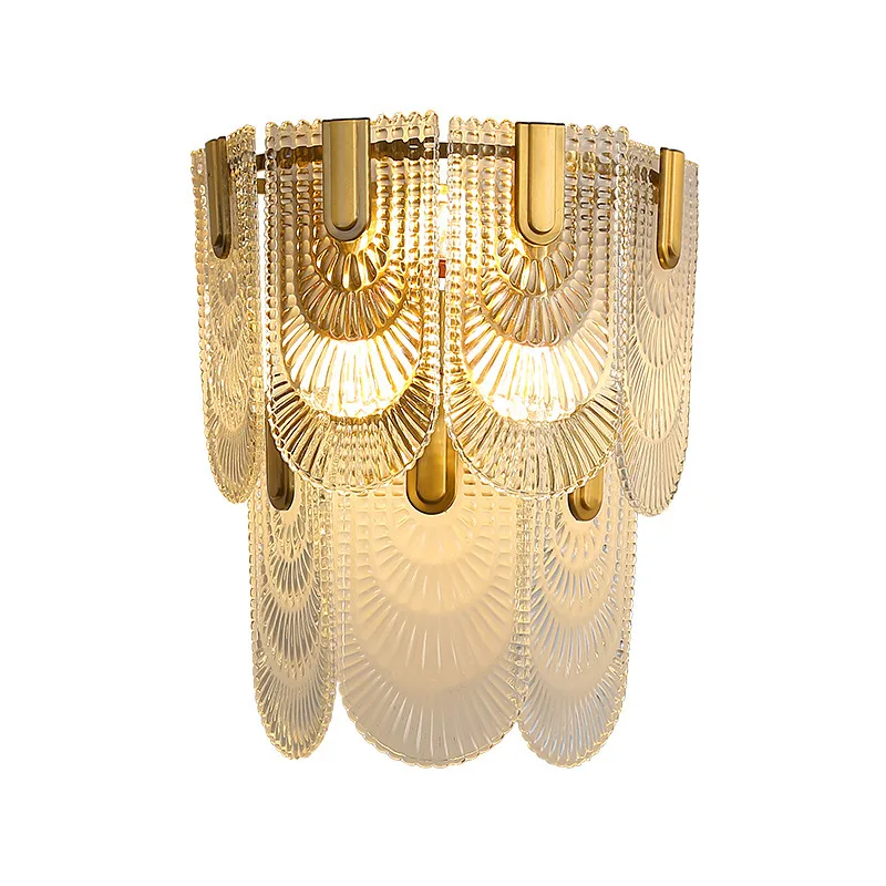 

French creative light luxury bedroom bedside lamp, modern simple corridor aisle background wall wall lamp