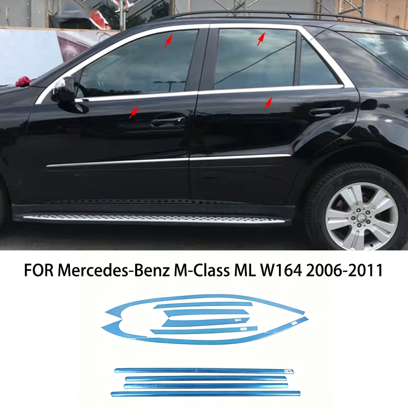 

Car accessories FIT For Mercedes-Benz M-Class ML W164 2006-2011 Stainless steel chrome Window Molding Strip Sill side Cover Trim