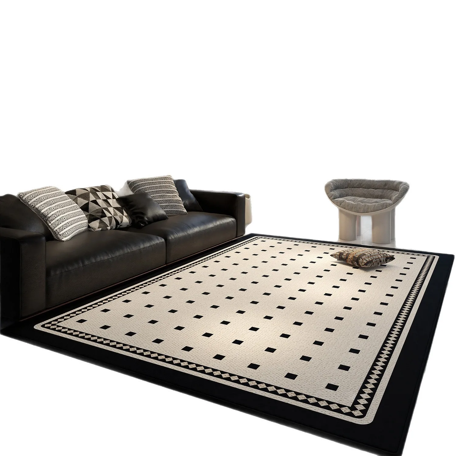Carpet, living room, light luxury and high-end, large area, full-cover sofa, coffee table blanket, non-slip, easy-care, bedroom