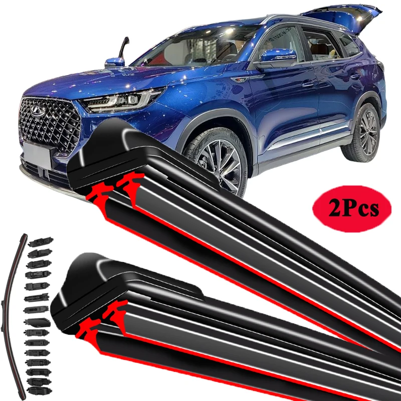 

For Chery Chirey Skytour Fownix Tiggo 8 Plus Pro Max 2020 2021 2022 Car Accessories Wiper Blades Silicone Front Window 23 18
