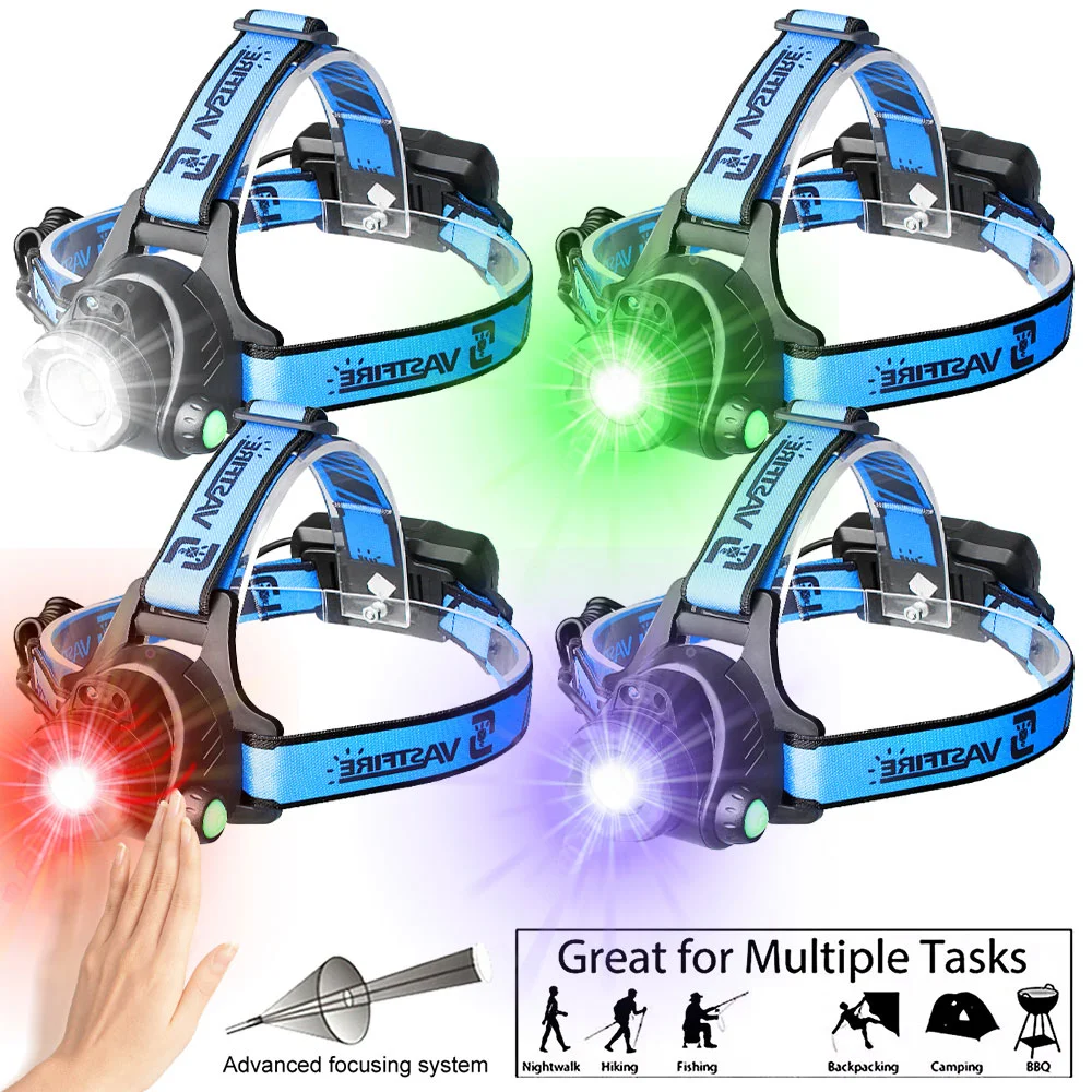 quatro-lampadas-led-brilhantes-nas-cores-vermelho-verde-branco-roxo-a-prova-d'agua-e-recarregaveis-adequadas-para-exploracao-ao-ar-livre-e-camping