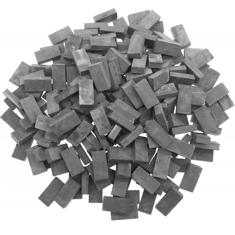 Miniature Brick Model 50pcs, 1:16 Scale Grey Mini Bricks for Dollhouse DIY, Realistic Construction Supplies for Micro Landscape