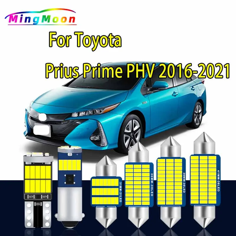 

13Pcs Canbus LED Lamp Interior Dome Map Light Kit For Toyota Prius Prime PHV 2016 2017 2018 2019 2020 2021 Car Accessories