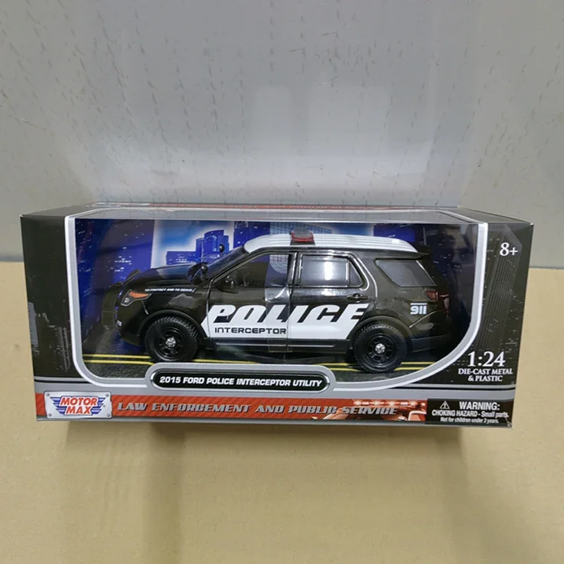 Gegoten Lichtmetalen 1:24 Schaal 2015 Ford Politie Voertuigen Onderschepper Utility Model Volwassen Speelgoed Klassieke Collectie Souvenir Cadeau Display