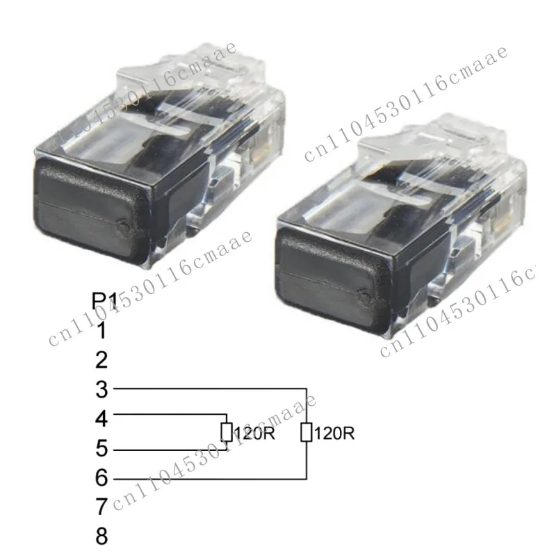 RJ45 8P8C DMX Terminal Resistor, Equipped with A 120 Ohm RJ45 Connector Modbus Line Terminator