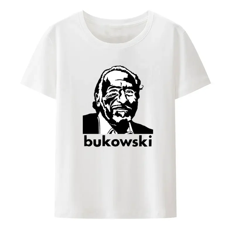 Classic Charles Bukowski Interior Famous Poet Writer Inspiration Print T Shirt Retro Creative Street Fashion Casual Camisetas