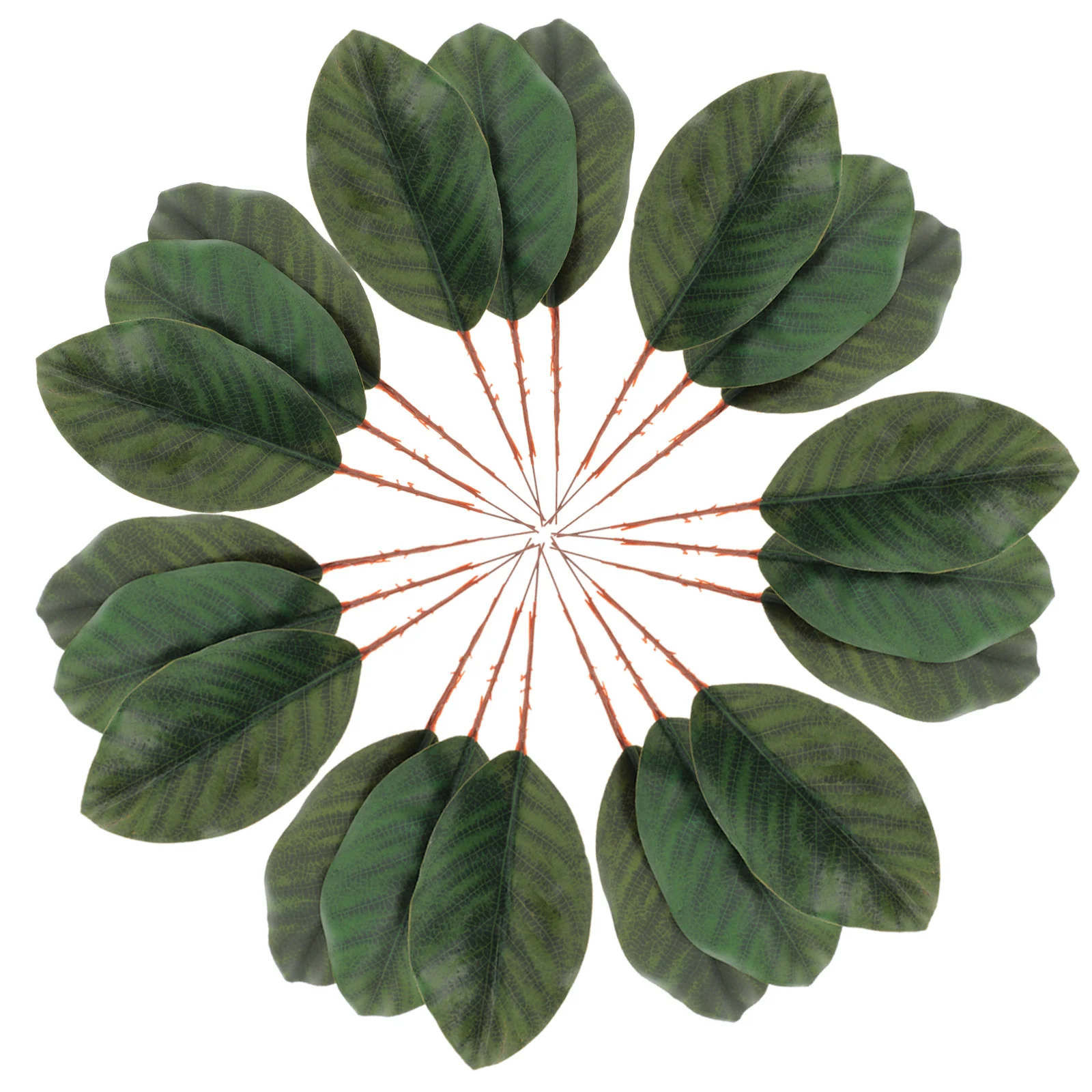 

30Pcs High Quality Fake Magnolia Leaves Natural Looking Artificial Leaves for Party Decor Tabletop Flower Basket Decoration