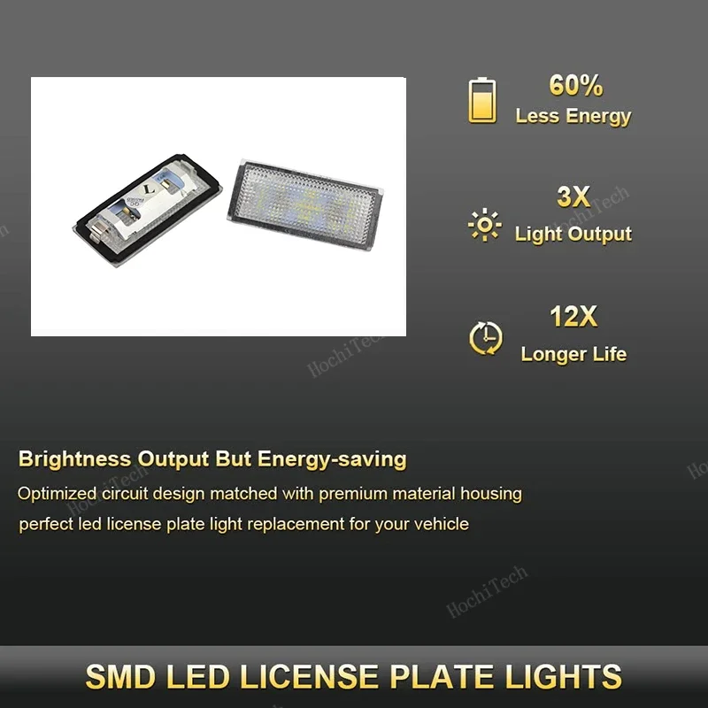 12V จํานวนใบอนุญาต Light PLATE โคมไฟ LED สีขาว CANBUS ไม่มีข้อผิดพลาดใบอนุญาตสําหรับ BMW 7 Series E65 E66 2006-2008 facelift เท่านั้น