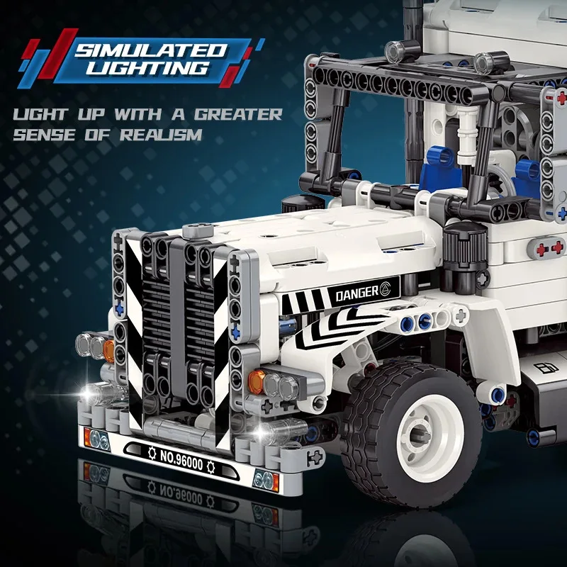 มีสินค้าในสต็อก 9600 ชิ้น รถบรรทุกพ่วงทางหลวงแบบประกอบเอง ของเล่นตัวต่อสำหรับเด็กผู้ชาย ชุดของขวัญคริสต์มาส