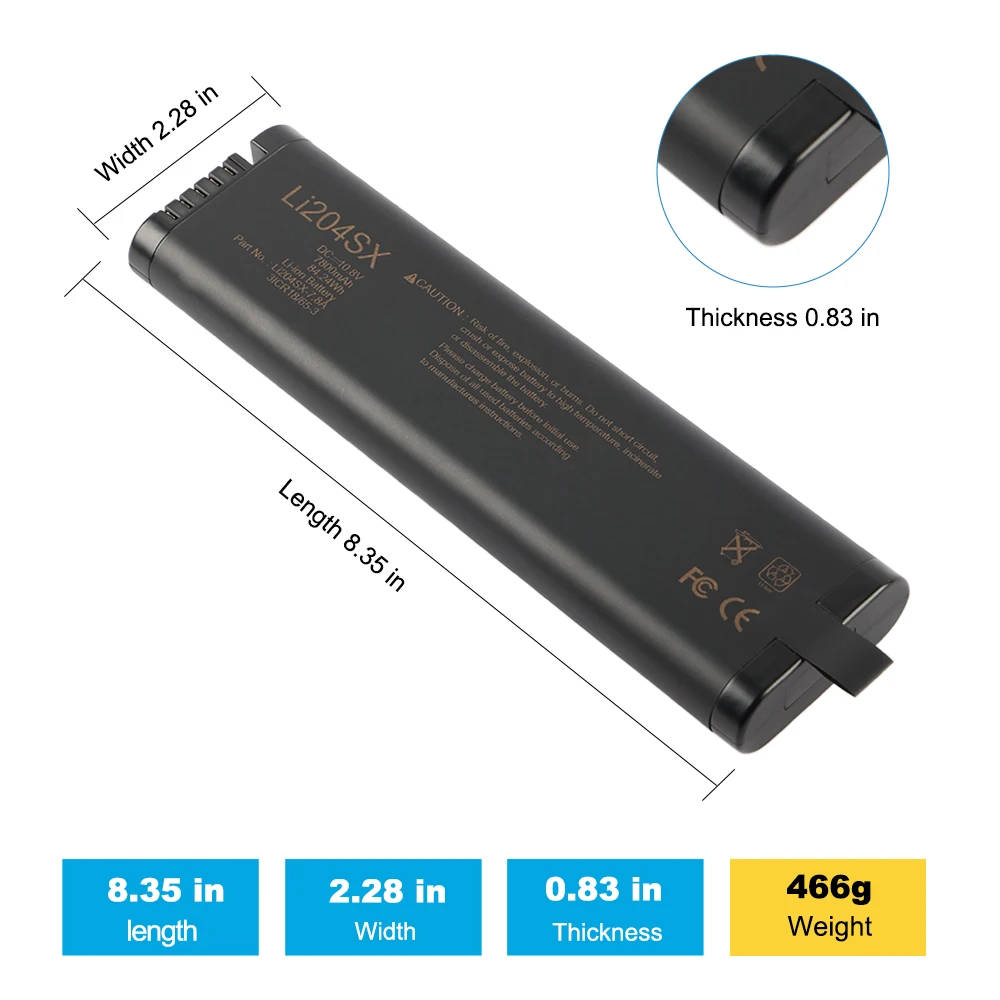 KingSener LI204SX Intelligenter Akku für OTDR JDSU MTS-6000 Reflektometer für Phascan Ultraschall-Detektor JDSU 785B Spektrumanalysator – Detail 2
