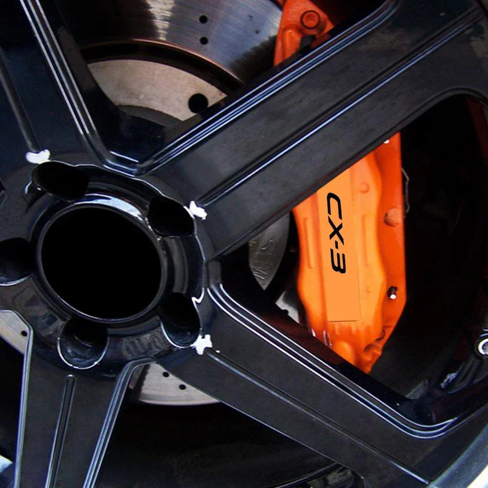 6 قطعة لمازدا CX-3 CX3 شعار مقاوم للماء الفينيل سيارة الفرامل الفرجار ملصق الديكور شخصية عجلة الشارات اكسسوارات #4