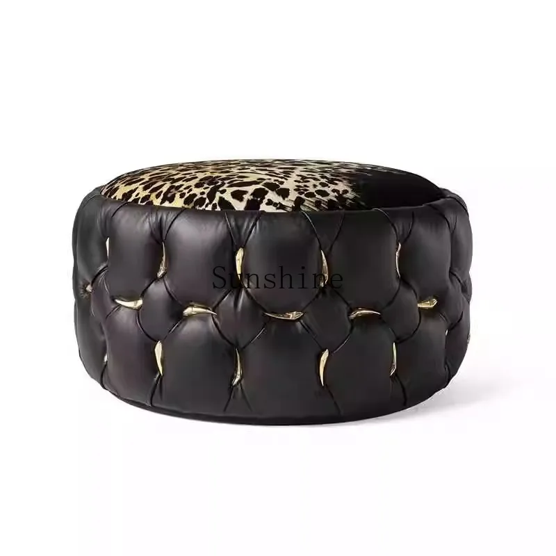 

Nordic cloakroom sofa stool bedroom round shoe changing stool