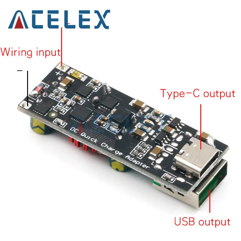 QC4.0 QC3.0 USB Type-C Mobile Phone Quick Charge Adapter 6 -35V Step Down Buck Boost Module for Huawei SCP/FCP Apple PD Qualcomm