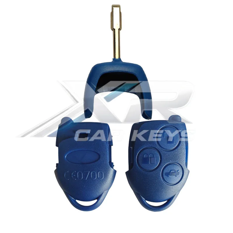 Blue HU101/FO21Blade Car Key Shell Case For Ford Focus 2 Mondeo 3 Festiva Fiesta Transit Fusion Galaxy KA Connect C-MAX MK7