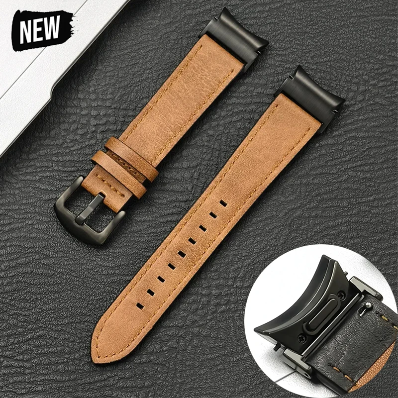 Nahtloses Lederarmband für Samsung Galaxy Watch 7 6 5 4 40mm 44mm 6Classic 43mm 47mm Uhrenarmband für Galaxy Watch 5Pro 45mm