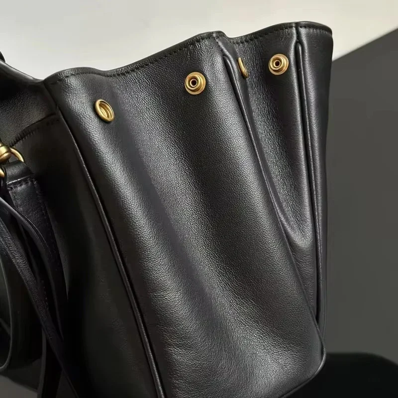 Luxury Women\'s Bag Double lock Premium Split Leather Rodeobag Shoulder Slant Cross Commuting Underarm Bag Business Briefcase