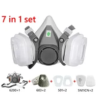 6200 Half Face Dust Mask Respirator 603 501 Dustproof 5N11/2097Filters Sets Safety Work Industrial Labor Paint Spray Grinding