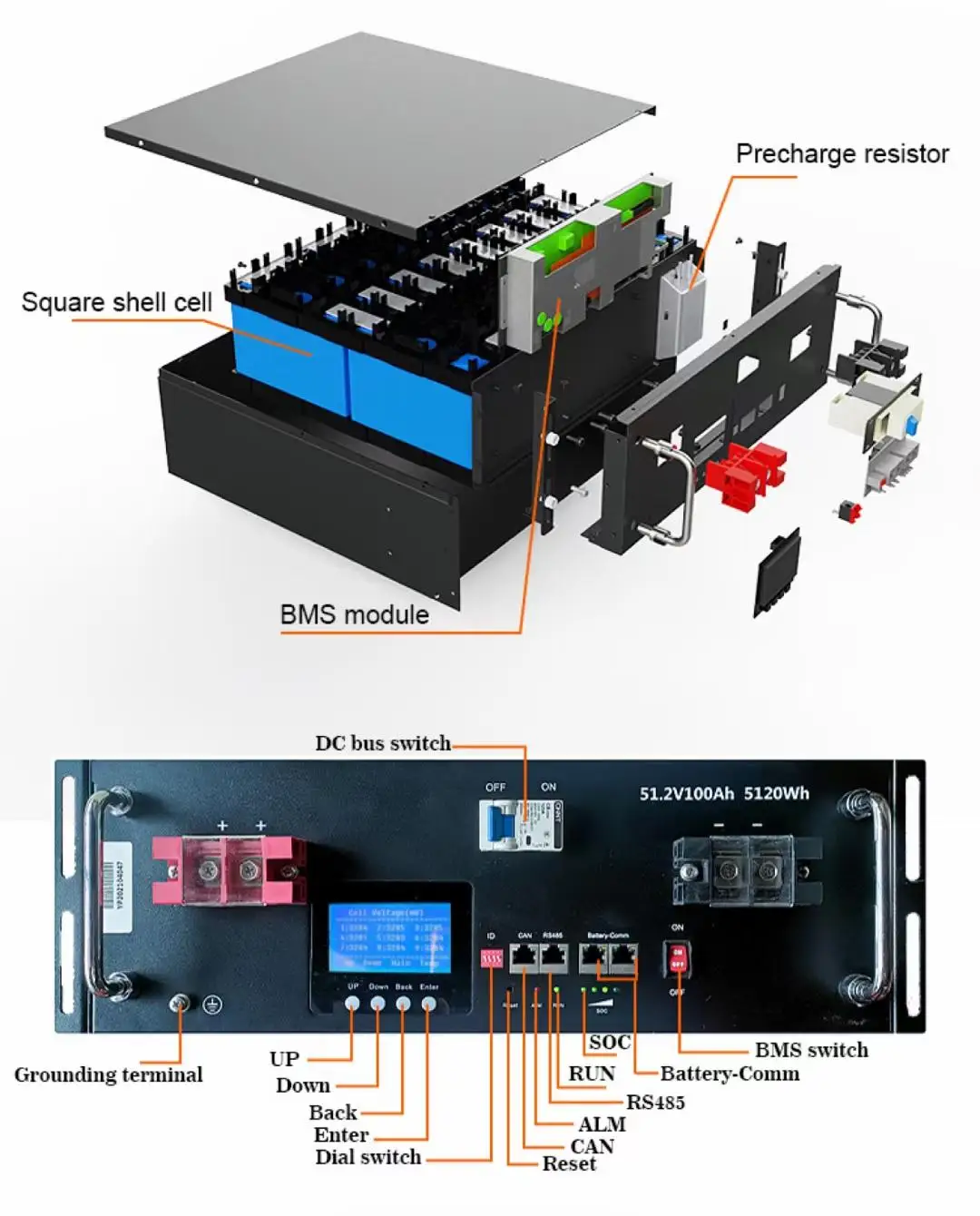 WellSan Hurtowy power bank 48V 51.2V 300ah 200ah 100ah LiFePO4 Akumulator 15kWh 20kwh 30kwh z RS485 do magazynowania energii