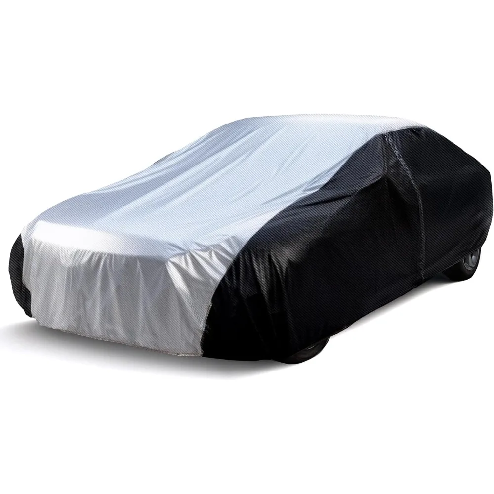 

Car Cover, Carbon Fiber Luxury All Weather Protection Car Covers for Automobiles, Full Exterior Cover with Zipper, Outdoor Car C