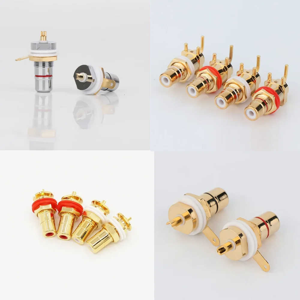 

Preffair 8-Pack RS series High Performance Gold/Rhodium Plated RCA Female Socket Connector