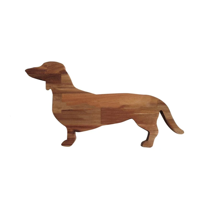 15.7 Inch Dachshund Dog Dinner Plate Cheese Board Cutting Charcuterie Board Cute Christmas Dinner High Guality