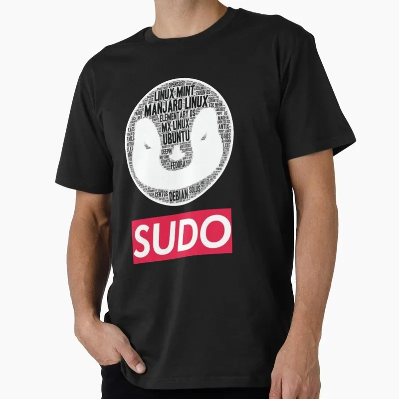 Sudo Funny Linux Operating System Graphic T‑Shirt Casual Short Sleeve Tees Geek IT Developer Fan Gift Tops S-6XL
